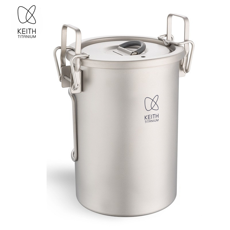 Outdoor Camping Cooking Set - KEITH Pure Titanium Rijstkoker, 900ml Ultralichte
