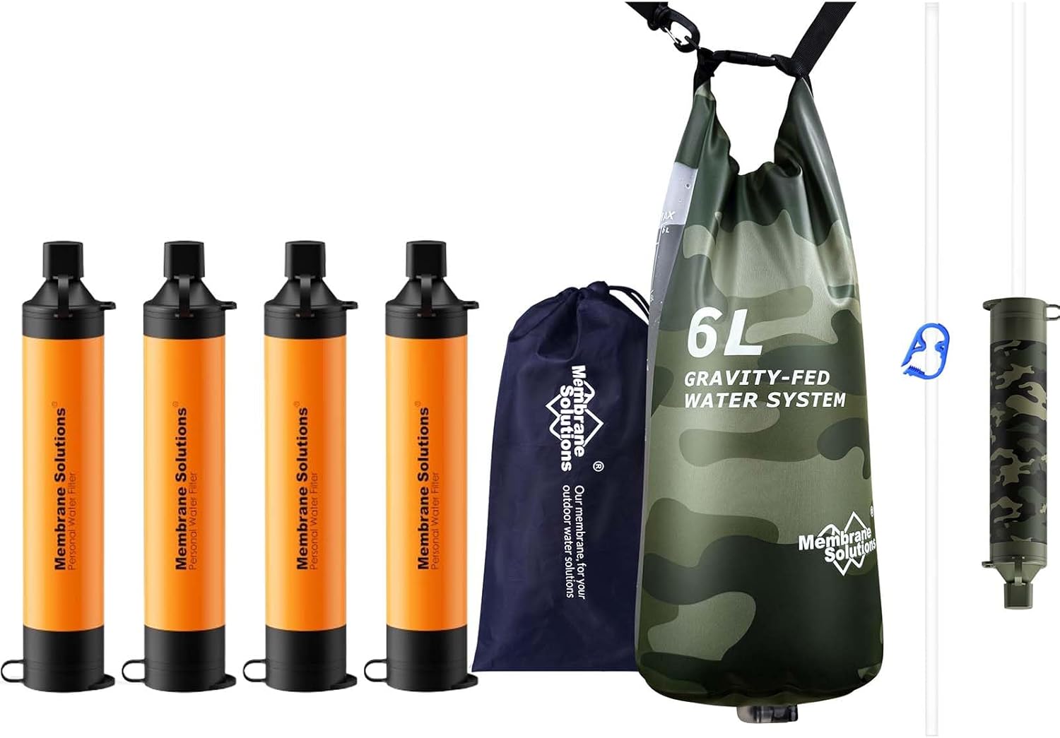 Portable Water Filter - Pro 6L Camo Gravity Waterfilter met