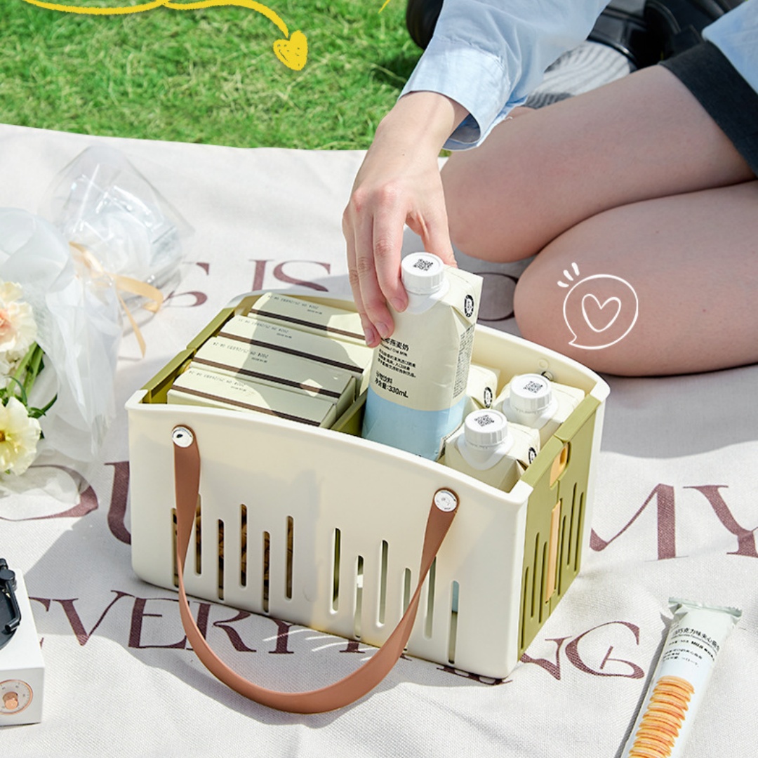 Outdoor Camping Folding Storage Box - Opvouwbare badmand, draagbare douche-organizer met afvoergaten