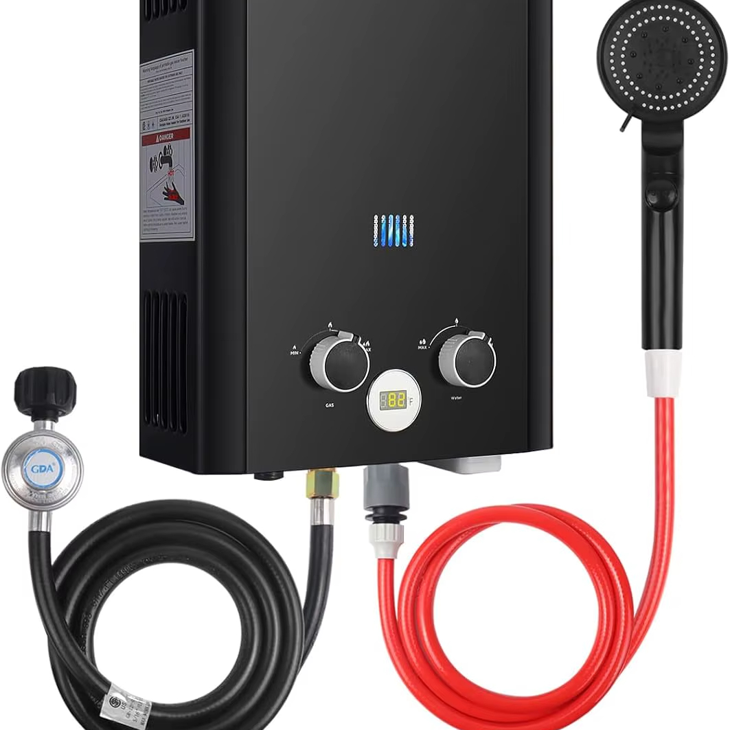 Outdoor Camping Heater - Draagbare propaan-boiler zonder reservoir, 1,58 GPM