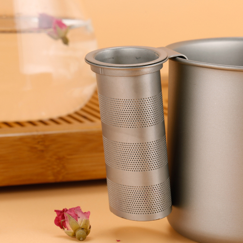 Outdoor Camping Games - Titanium Camping Mesh Infuser Herbruikbare Thee