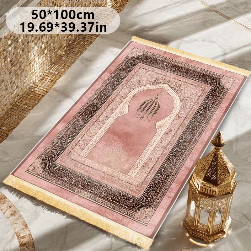 Outdoor Camping Rug Waterproof - VIKAMA Roze Moskee Boog Sejadah Gebedsmat