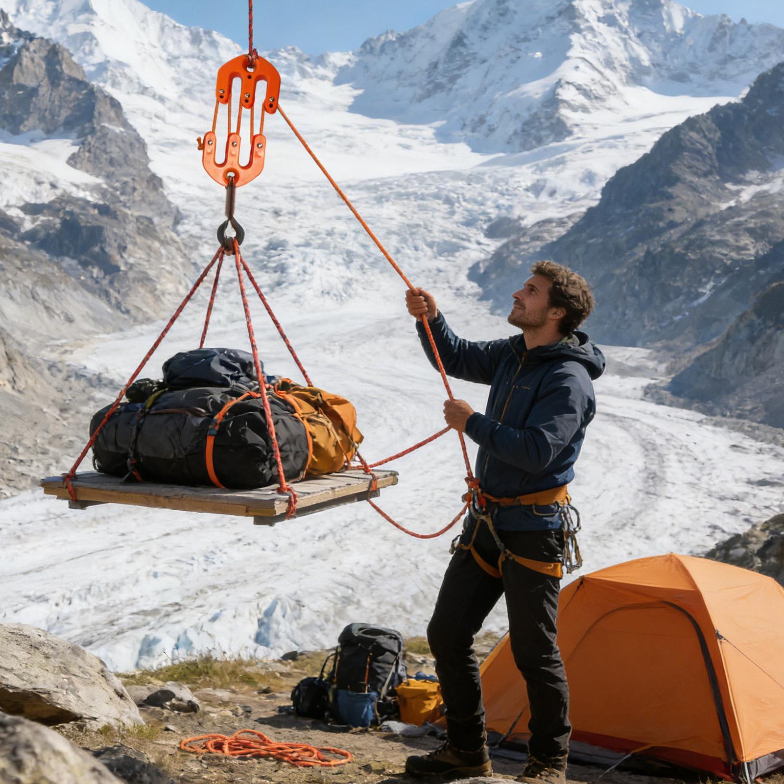 Outdoor Camping Games - Draagbaar katrolhef-systeem voor het ontvellen van