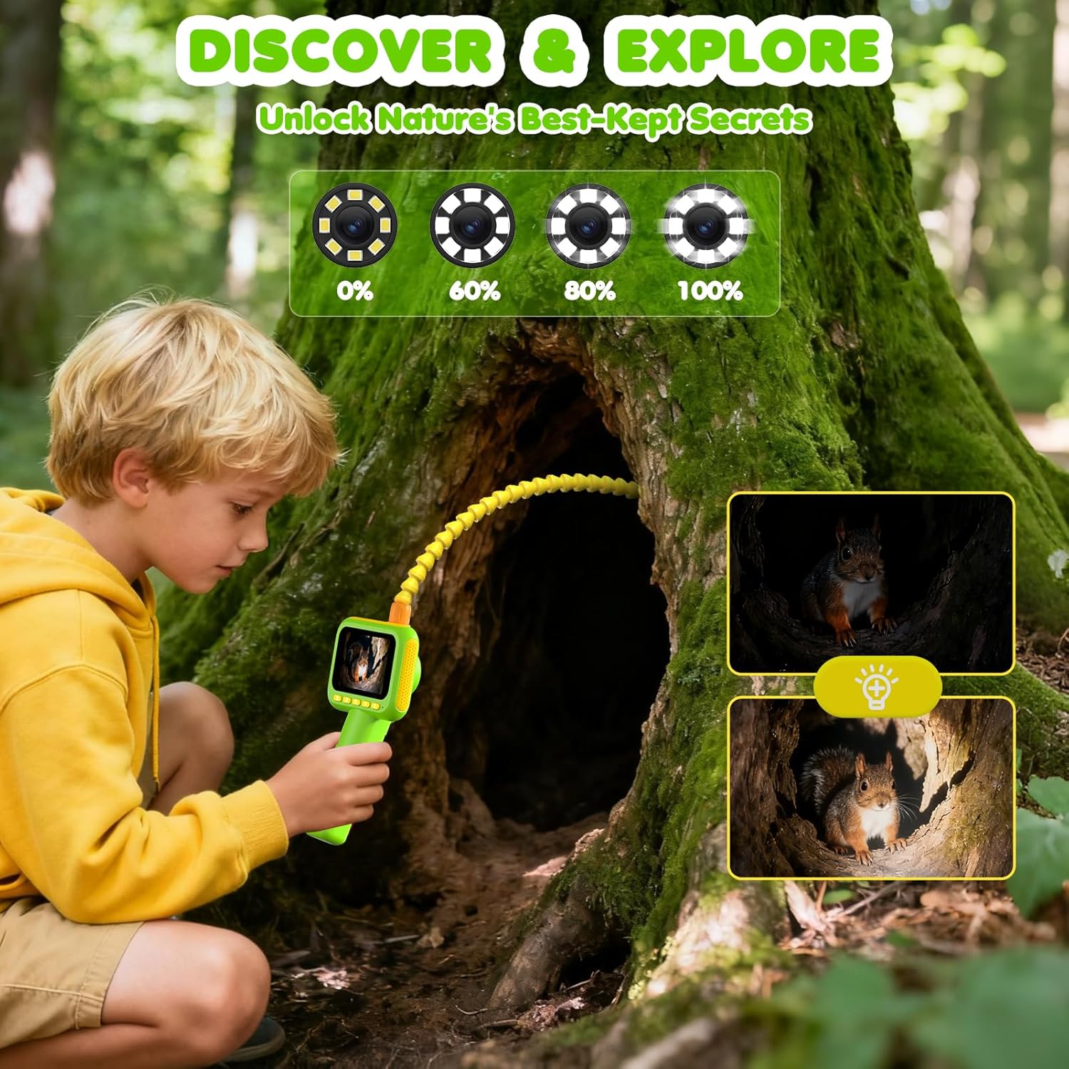 Outdoor Camping Toys - Endoscoop voor kinderen, borescoop slangencamera speelgoed
