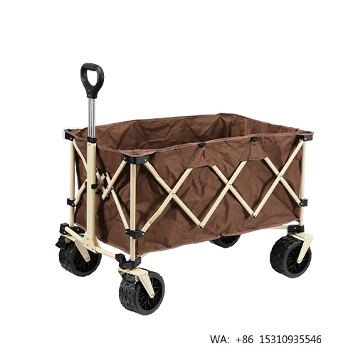 Outdoor Camping Trolley - Topklasse opvouwbare strandkar met 7 inch