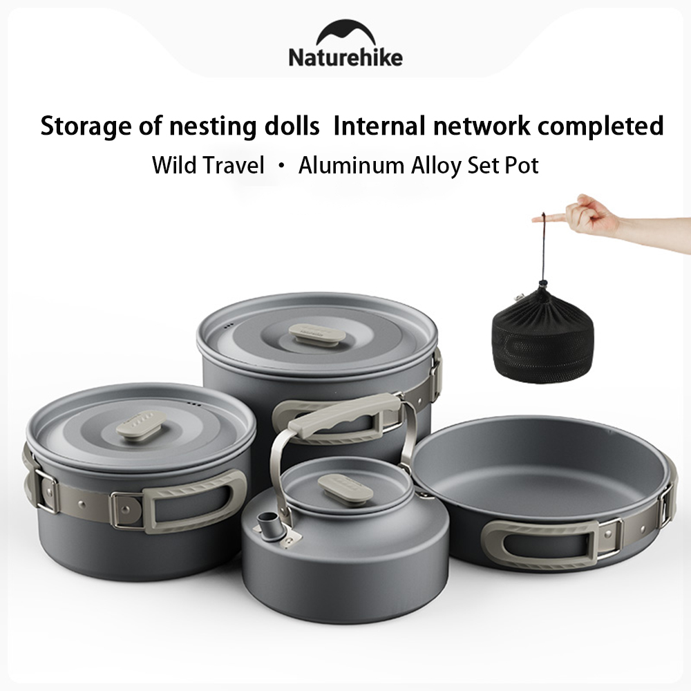 Outdoor Camping Cooking Set - Naturehike Outdoor Pot Set, Camping Kookuitrusting,