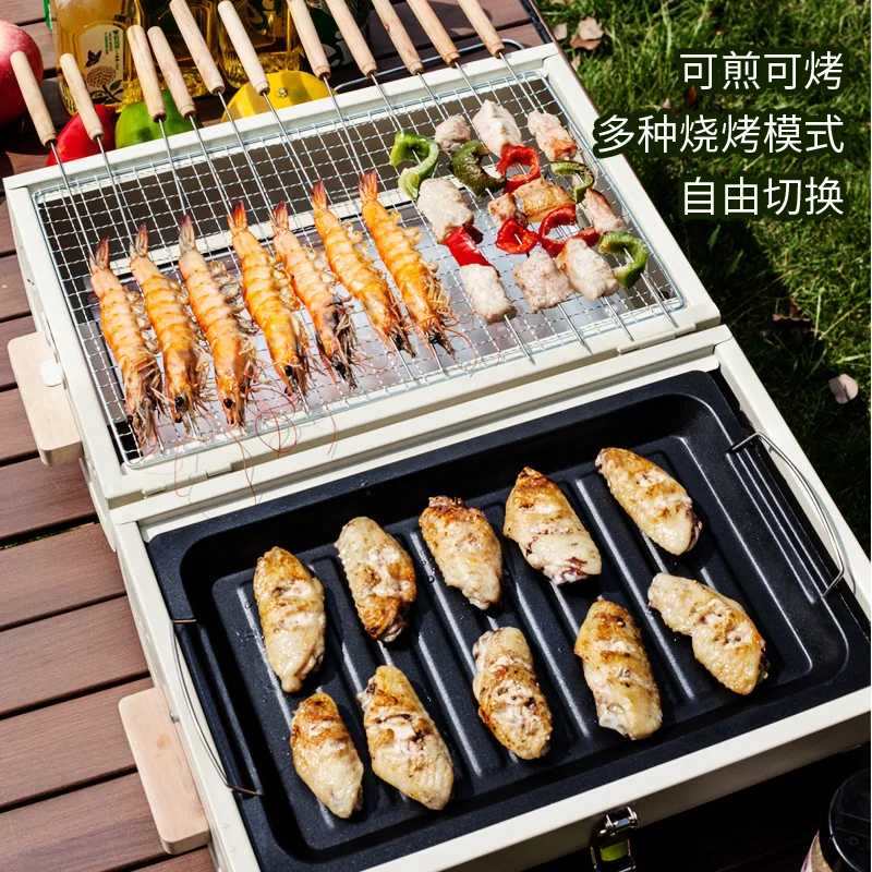 Barbecueoven Huishoudelijke gr - Outdoor Camping Cooking Set recensie en prijs