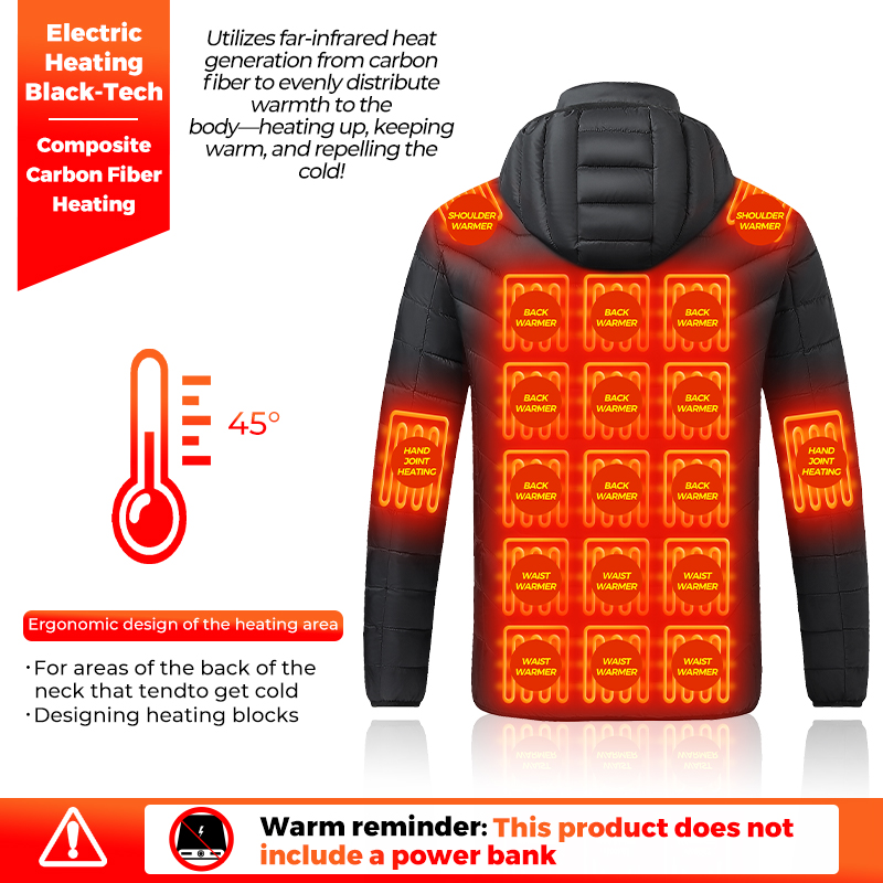 Verwarmde jas met 26 verwarmin - Outdoor Camping Heater recensie en prijs
