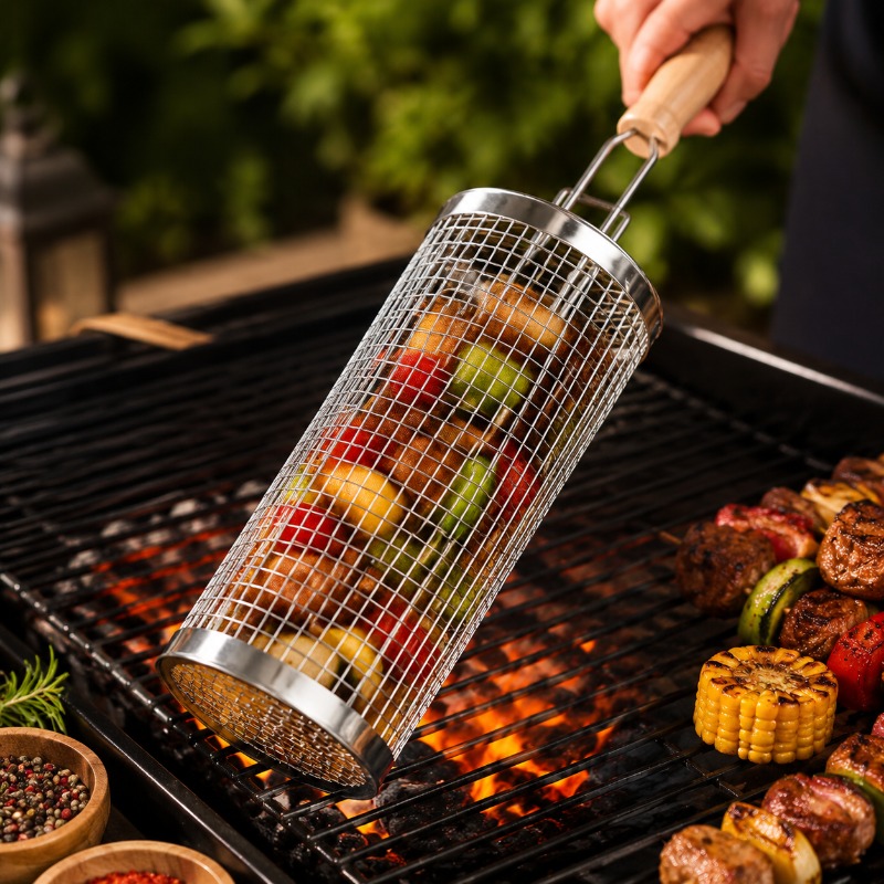 Ronde barbecue grillmandset va - Outdoor Camping Cooking Set recensie en prijs