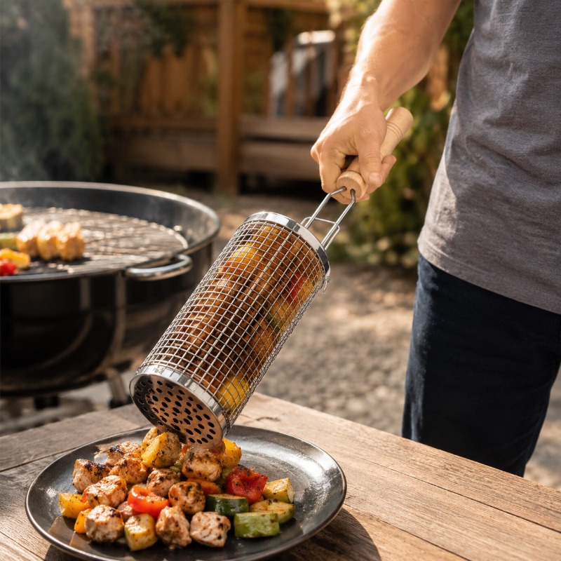 Ronde barbecue grillmandset va - Outdoor Camping Cooking Set recensie en prijs