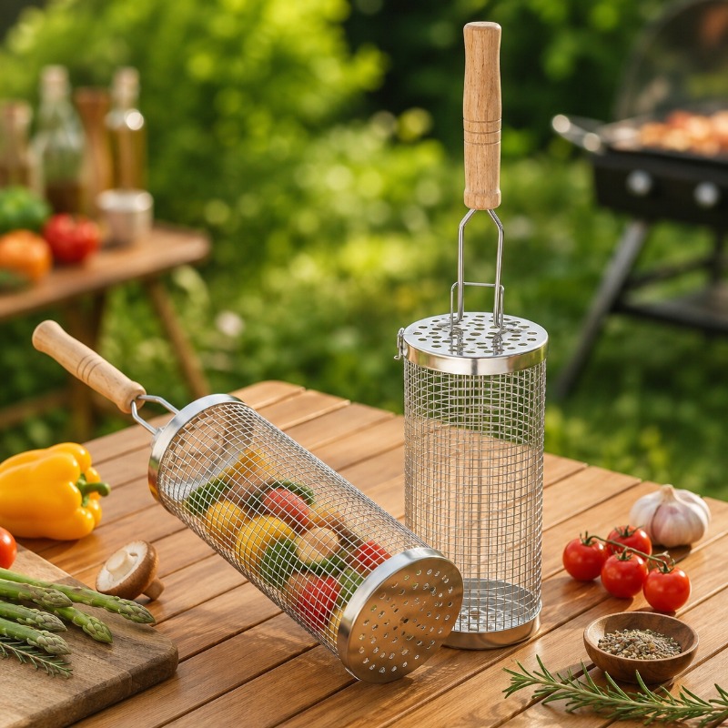 Ronde barbecue grillmandset va - Outdoor Camping Cooking Set recensie en prijs