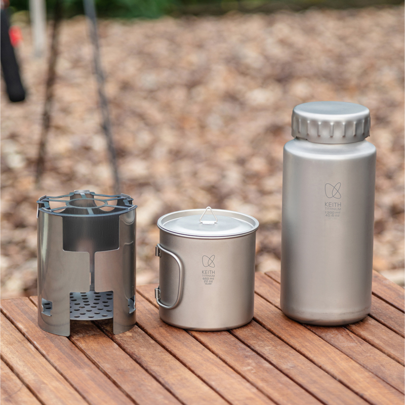 KEITH Pure Titanium Nesting Ca - Outdoor Camping Cooking Set recensie en prijs