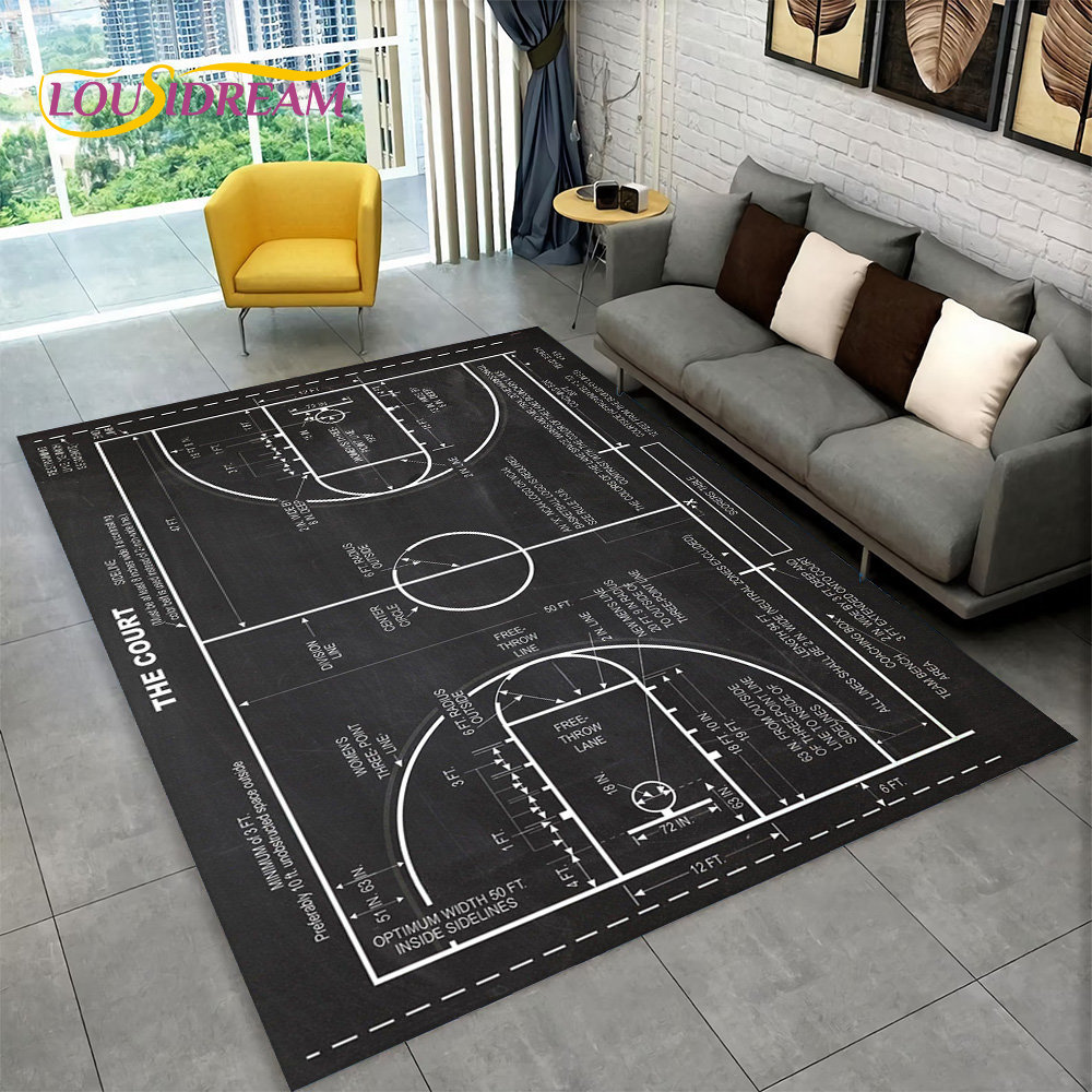 3d Basketbal Cour Cartoon Area - Outdoor Camping Rug Waterproof recensie en prijs
